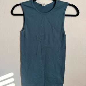 Zyia sleeveless Teal Ribbed Women's Top